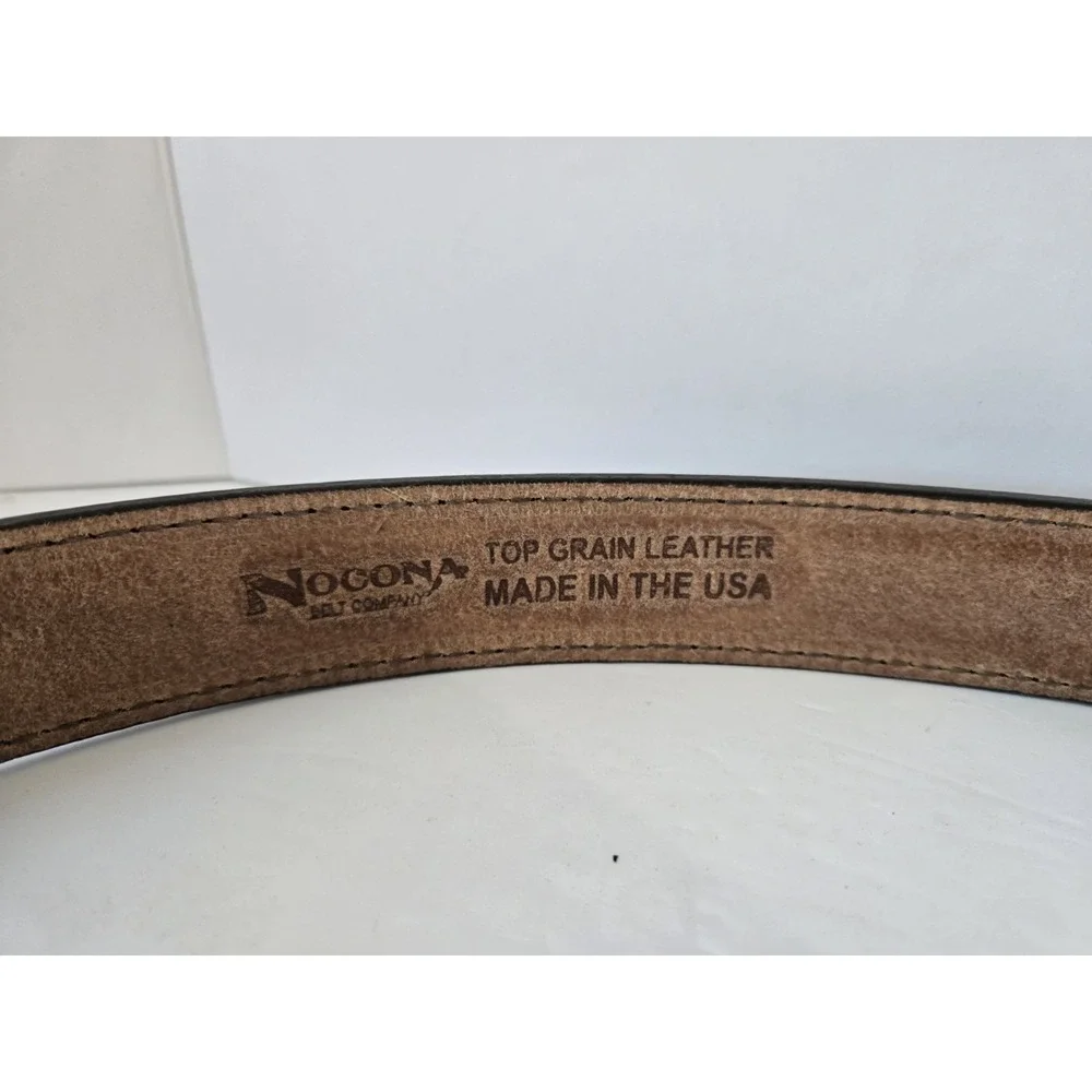 Nocona USA leather belt N2300947‎ sz 46 brown